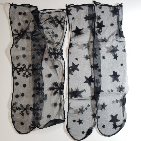 Menthe. Snowfall Mesh Heel Socks - Picture 3 of 4